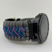 Samsung Galaxy Watch Band, Galaxy 42mm, Galaxy 46mm, Gear S3 Frontier, Gear S3 Classic, Gear Sport, 550 Paracord Watch Band.